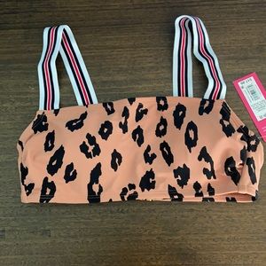 Brand new cheetah print bikini top